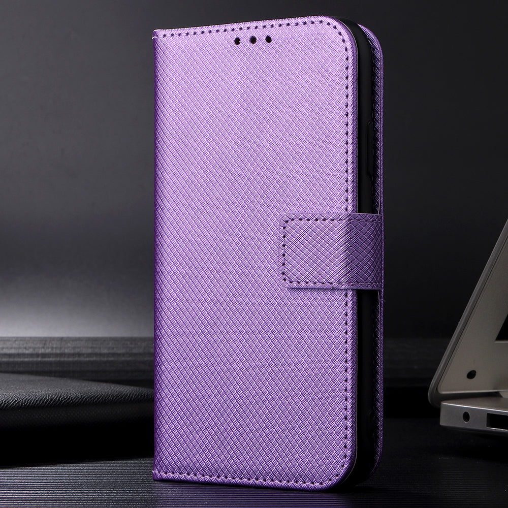 For Oppo Reno7 Pro 5G Diamond Texture Phone Case Cover with Wallet Function PU Leather Horizontal Stand Cell Phone Shell