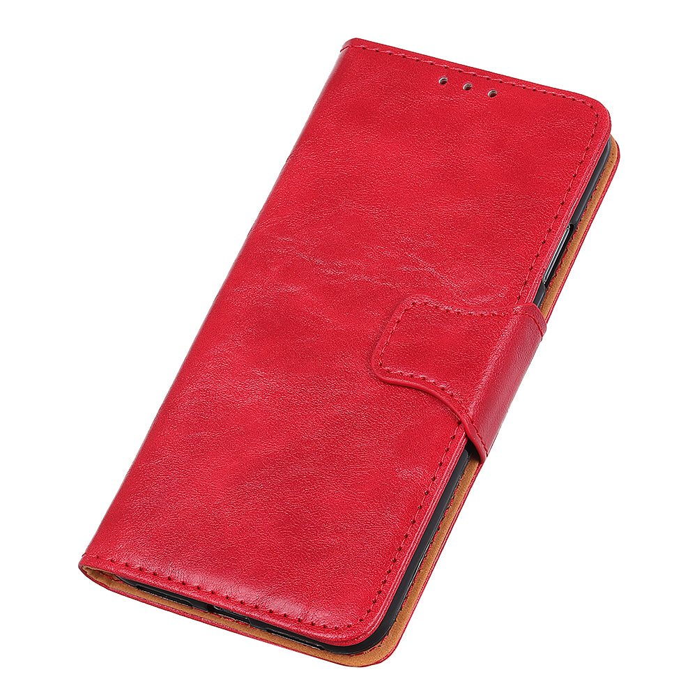 For Oppo Reno7 5G (Global)/Find X5 Lite Crazy Horse Texture Split Leather Shockproof Phone Shell Case Anti-drop Cover with Wallet Stand