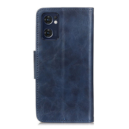 For Oppo Reno7 5G (Global)/Find X5 Lite Crazy Horse Texture Split Leather Shockproof Phone Shell Case Anti-drop Cover with Wallet Stand