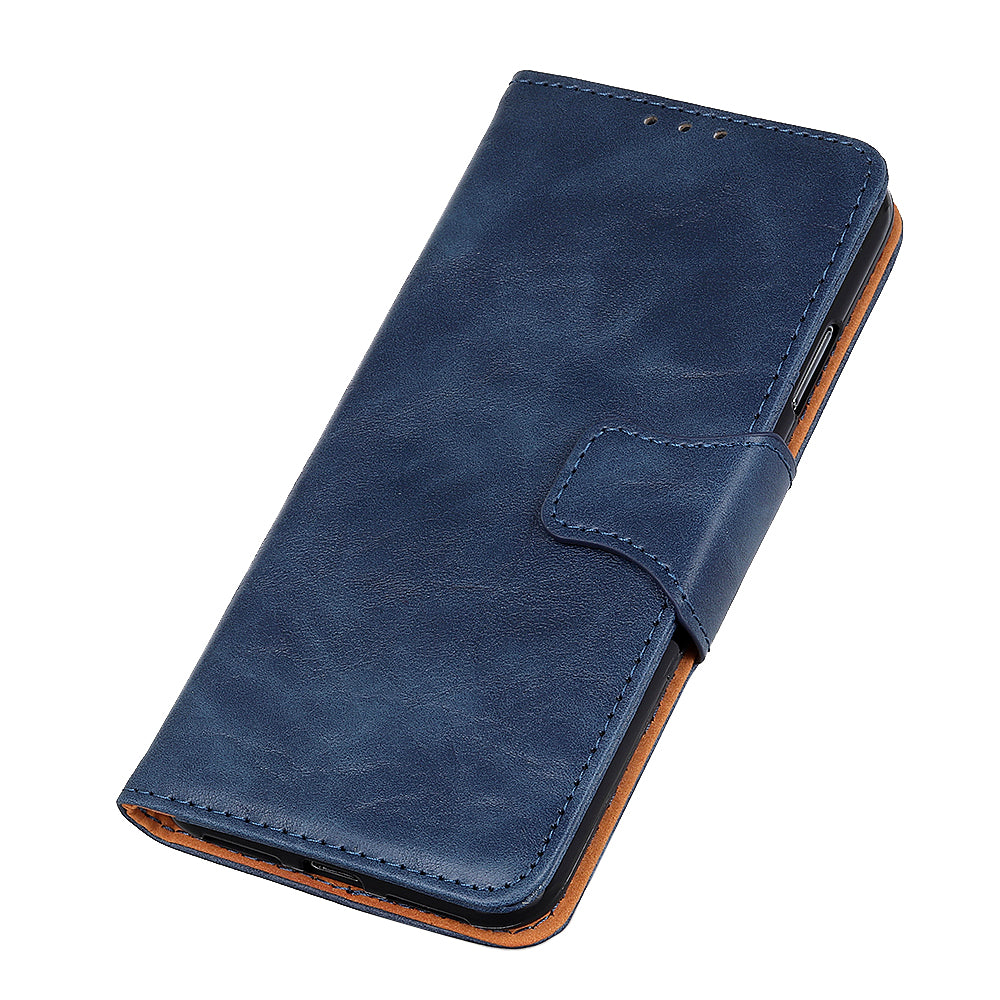 For Oppo Reno7 5G (Global)/Find X5 Lite Crazy Horse Texture Split Leather Shockproof Phone Shell Case Anti-drop Cover with Wallet Stand