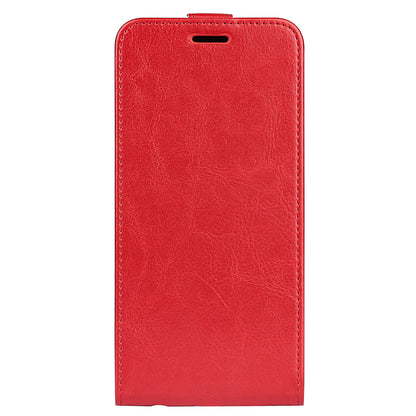 For Oppo Find X5 Pro Vertical Flip Crazy Horse Texture Phone Case PU Leather Magnetic Clasp Cover with Card Holder