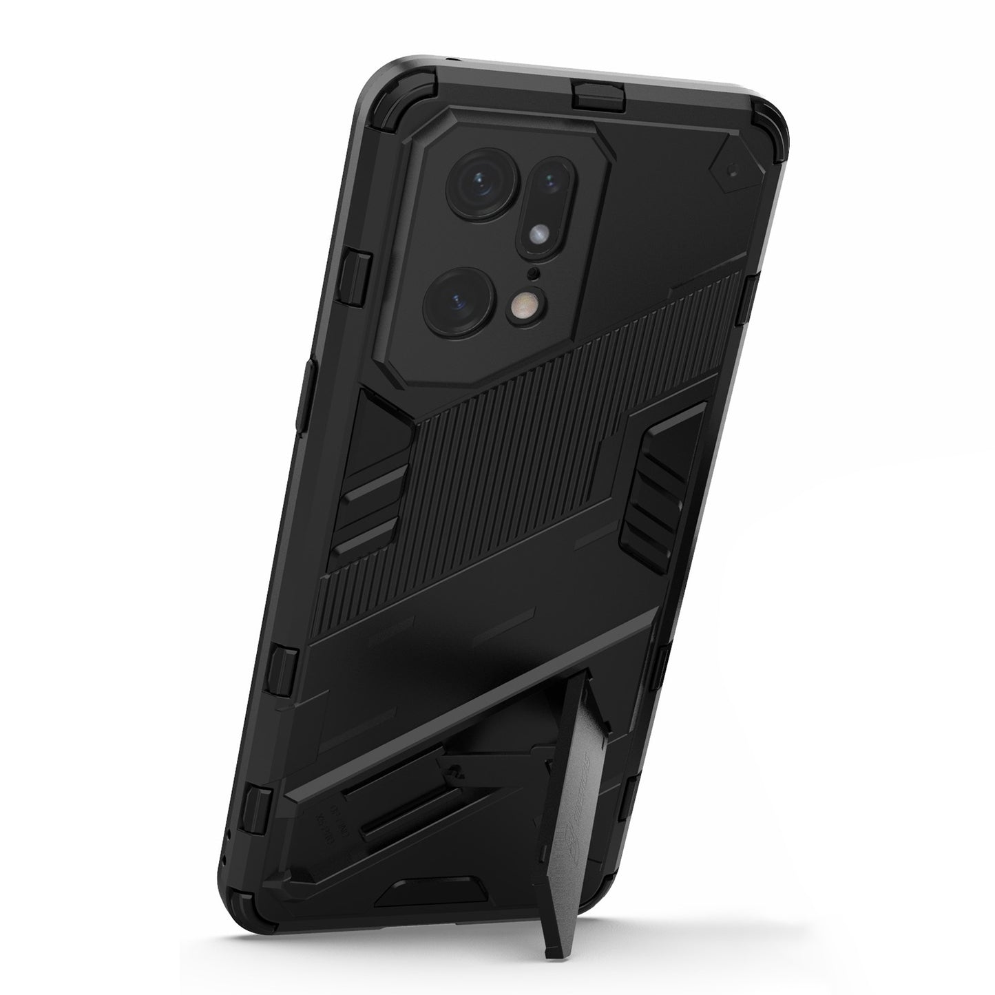 For Oppo Find X5 Pro Shockproof Anti-drop Kickstand Function Hard PC + Soft TPU Cell Phone Case Cover