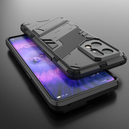 For Oppo Find X5 Pro Shockproof Anti-drop Kickstand Function Hard PC + Soft TPU Cell Phone Case Cover