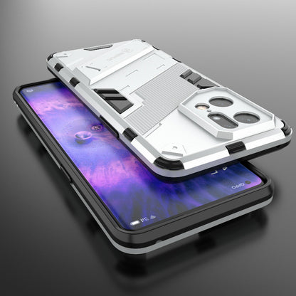 For Oppo Find X5 Pro Shockproof Anti-drop Kickstand Function Hard PC + Soft TPU Cell Phone Case Cover