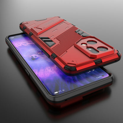 For Oppo Find X5 Pro Shockproof Anti-drop Kickstand Function Hard PC + Soft TPU Cell Phone Case Cover