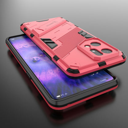 For Oppo Find X5 Pro Shockproof Anti-drop Kickstand Function Hard PC + Soft TPU Cell Phone Case Cover