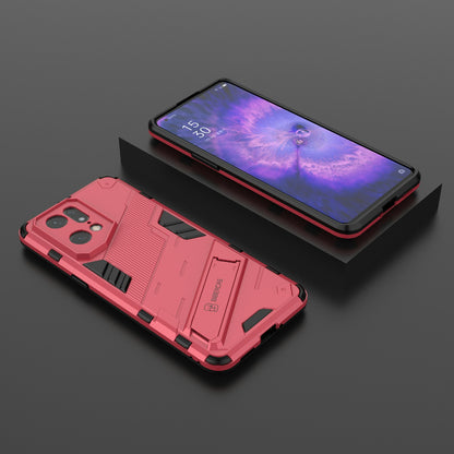 For Oppo Find X5 Pro Shockproof Anti-drop Kickstand Function Hard PC + Soft TPU Cell Phone Case Cover