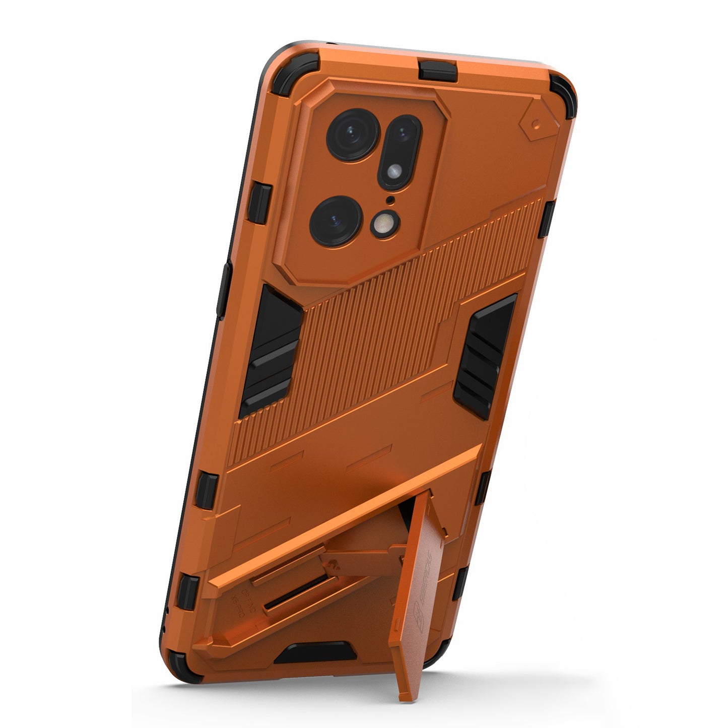 For Oppo Find X5 Pro Shockproof Anti-drop Kickstand Function Hard PC + Soft TPU Cell Phone Case Cover