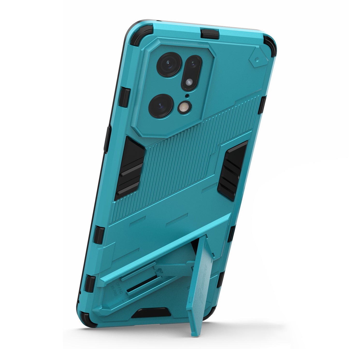 For Oppo Find X5 Pro Shockproof Anti-drop Kickstand Function Hard PC + Soft TPU Cell Phone Case Cover