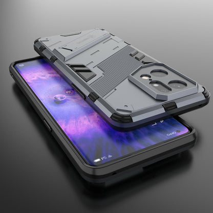 For Oppo Find X5 Pro Shockproof Anti-drop Kickstand Function Hard PC + Soft TPU Cell Phone Case Cover