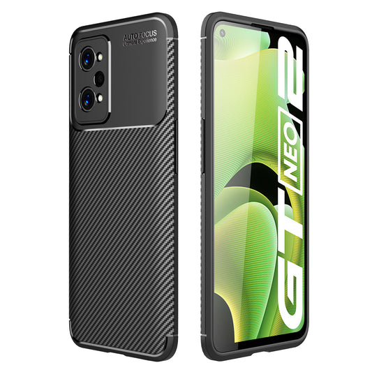 For Realme GT2 Pro Carbon Fiber Texture Anti-drop Protection TPU Case Phone Cover