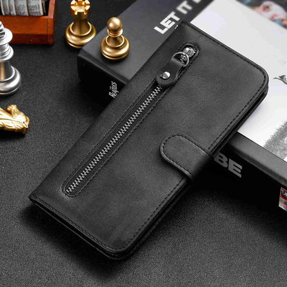 For Oppo Find X5 Magnetic Clasp Zipper Purse PU Leather Wallet Case Inner TPU Shockproof Stand Phone Cover