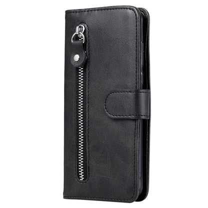 For Oppo Find X5 Magnetic Clasp Zipper Purse PU Leather Wallet Case Inner TPU Shockproof Stand Phone Cover