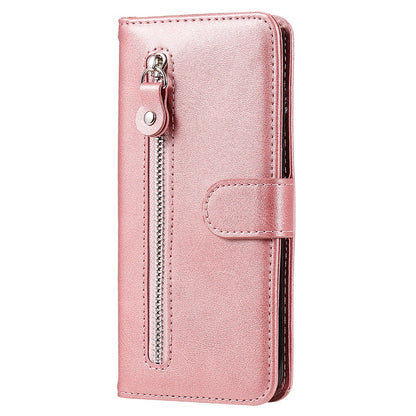 For Oppo Find X5 Magnetic Clasp Zipper Purse PU Leather Wallet Case Inner TPU Shockproof Stand Phone Cover