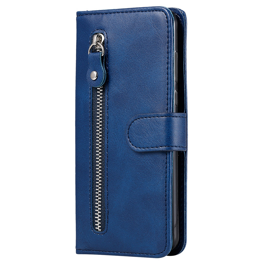 For Oppo Find X5 Magnetic Clasp Zipper Purse PU Leather Wallet Case Inner TPU Shockproof Stand Phone Cover