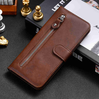 For Oppo Find X5 Magnetic Clasp Zipper Purse PU Leather Wallet Case Inner TPU Shockproof Stand Phone Cover