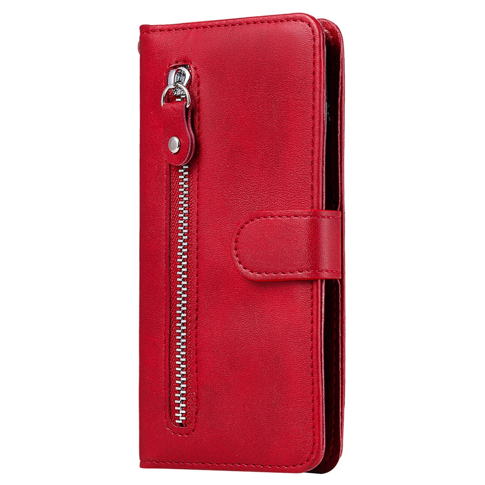 For Oppo Find X5 Magnetic Clasp Zipper Purse PU Leather Wallet Case Inner TPU Shockproof Stand Phone Cover