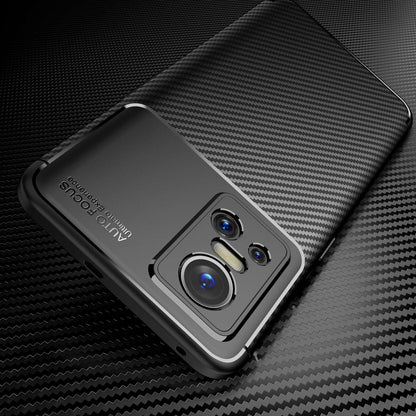 For Realme GT Neo3 Carbon Fiber Texture TPU Protective Cover Anti-fall Phone Case