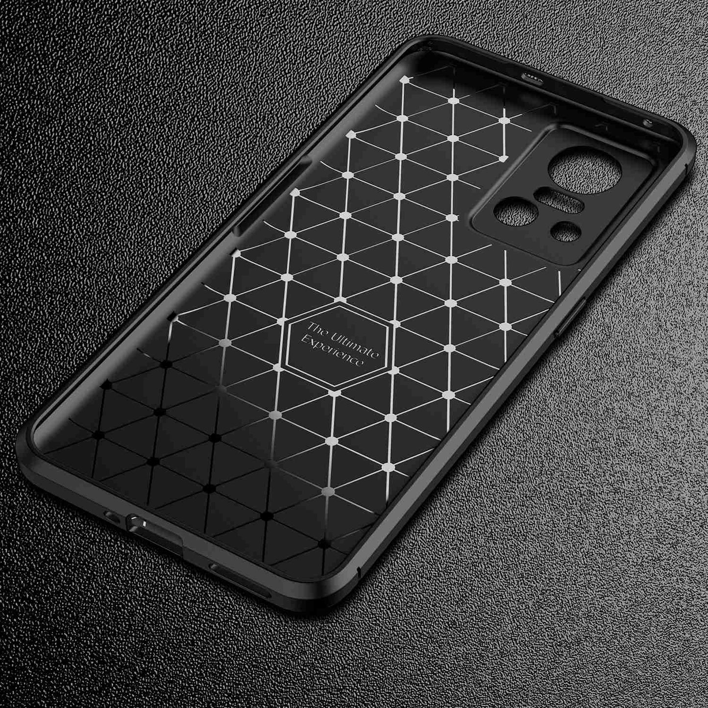 For Realme GT Neo3 Carbon Fiber Texture TPU Protective Cover Anti-fall Phone Case