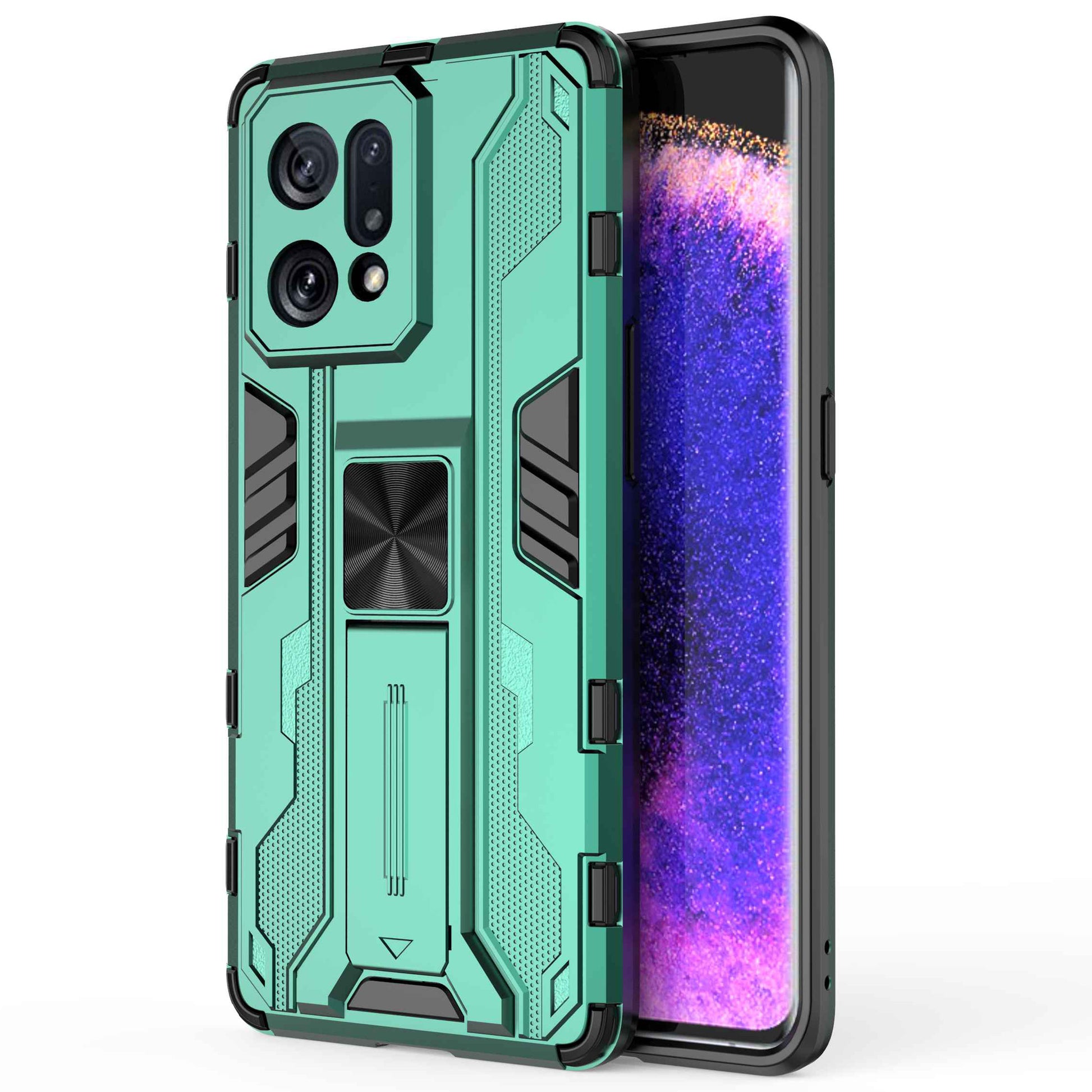 For Oppo Find X5 Heavy Duty Hard PC Soft TPU Rugged Hybrid Protective Case Shockproof Kickstand Back Cover