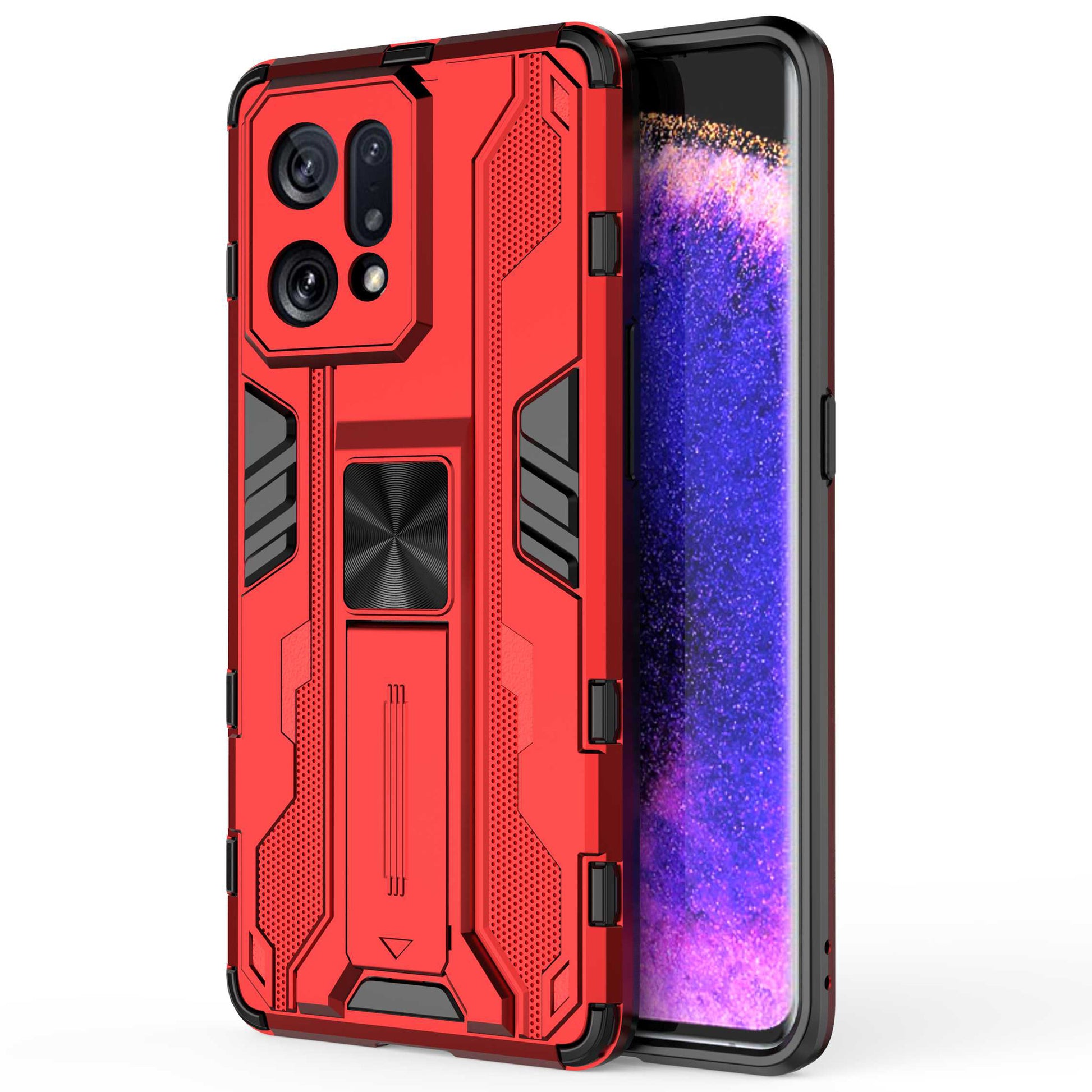 For Oppo Find X5 Heavy Duty Hard PC Soft TPU Rugged Hybrid Protective Case Shockproof Kickstand Back Cover