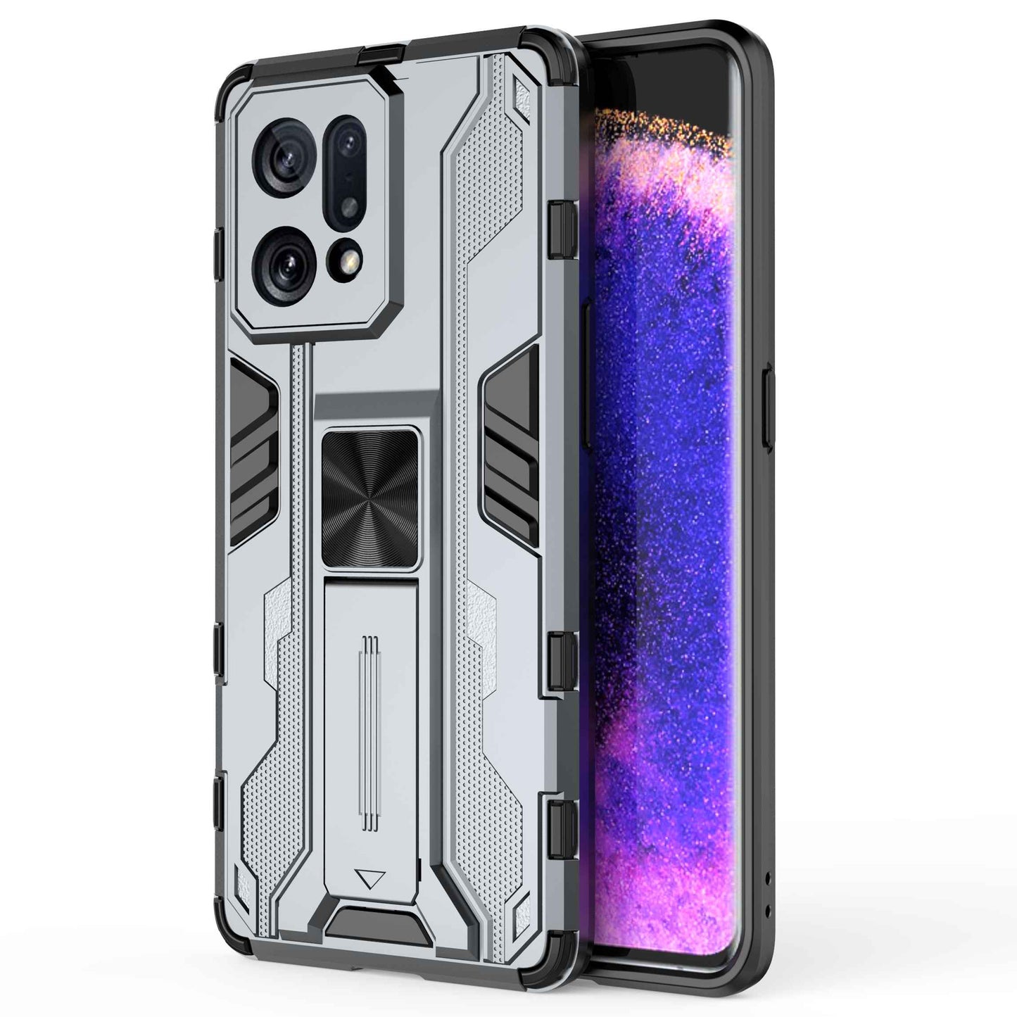 For Oppo Find X5 Heavy Duty Hard PC Soft TPU Rugged Hybrid Protective Case Shockproof Kickstand Back Cover