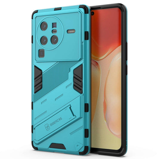 For vivo X80 Pro 5G Kickstand Combo PC + TPU Case Wear-resistant Dual Layer Anti-fall Phone Cover