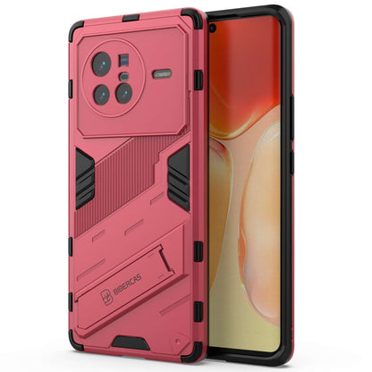 For vivo X80 5G Kickstand Combo PC + TPU Case Drop-proof Dual Layer Protective Cell Phone Shell