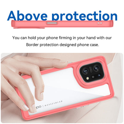 TPU + Acrylic Hybrid Case for Oppo Find X5, Independent Buttons Shockproof Protective Phone Cover