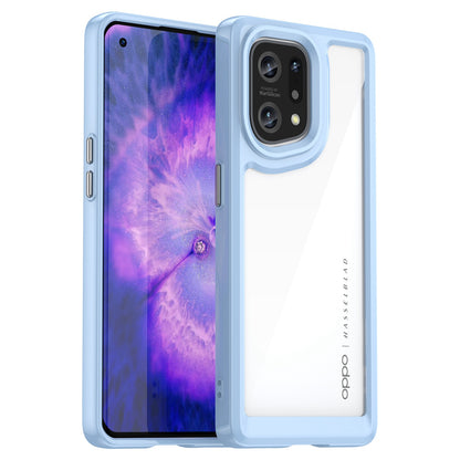 TPU + Acrylic Hybrid Case for Oppo Find X5, Independent Buttons Shockproof Protective Phone Cover