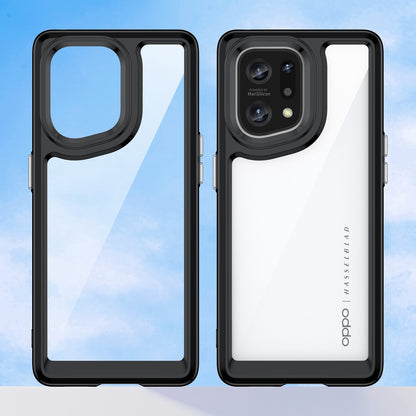 TPU + Acrylic Hybrid Case for Oppo Find X5, Independent Buttons Shockproof Protective Phone Cover