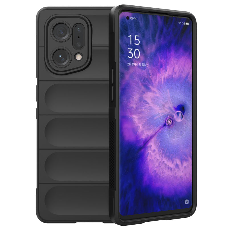 For Oppo Find X5 Shockproof Flexible Soft TPU Anti-slip Edge Cell Phone Protector Rugged Back Case