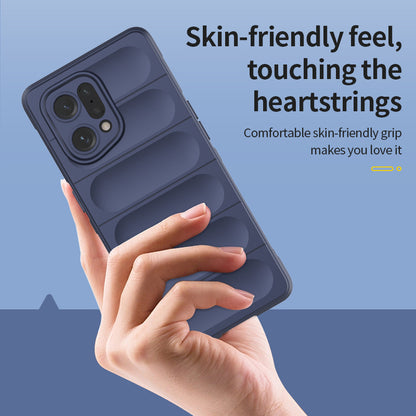 For Oppo Find X5 Shockproof Flexible Soft TPU Anti-slip Edge Cell Phone Protector Rugged Back Case