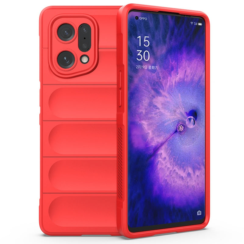 For Oppo Find X5 Shockproof Flexible Soft TPU Anti-slip Edge Cell Phone Protector Rugged Back Case