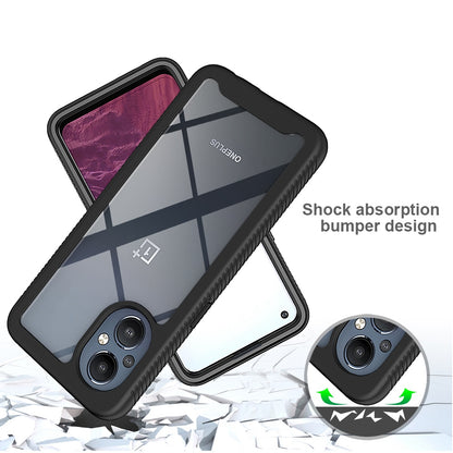 For OnePlus Nord N20 5G/Oppo Reno7 Z 5G/Reno7 Lite 5G/Reno8 Lite 5G Hard PC + Soft TPU Hybrid Case 3-in-1 Shockproof Phone Cover with PET Screen Protector