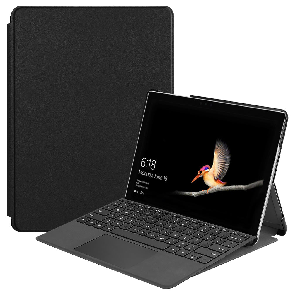 For Microsoft Surface Go/Go 2/Go3 Tri-fold Stand PU Leather + PC Tablet Case Cover with Pen Slot