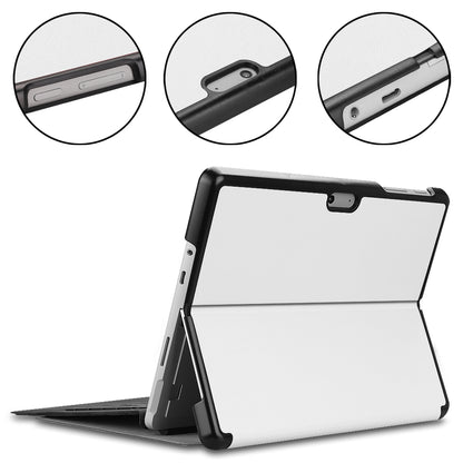 For Microsoft Surface Go/Go 2/Go3 Tri-fold Stand PU Leather + PC Tablet Case Cover with Pen Slot