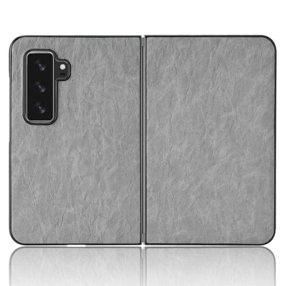 For Microsoft Surface Duo 2 Textured Surface Well-protected PU Leather Coated Hard PC Phone Case