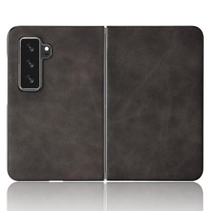 For Microsoft Surface Duo 2 Skin-touch Feeling Anti-drop PU Leather Coated Hard PC Phone Case Cover