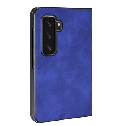 For Microsoft Surface Duo 2 Skin-touch Feeling Anti-drop PU Leather Coated Hard PC Phone Case Cover