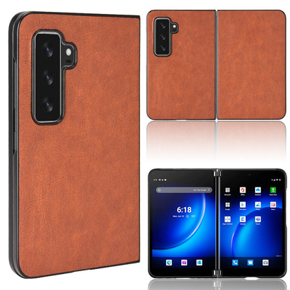 For Microsoft Surface Duo 2 Retro Style PU Leather Coated PC Case Protective Phone Shell