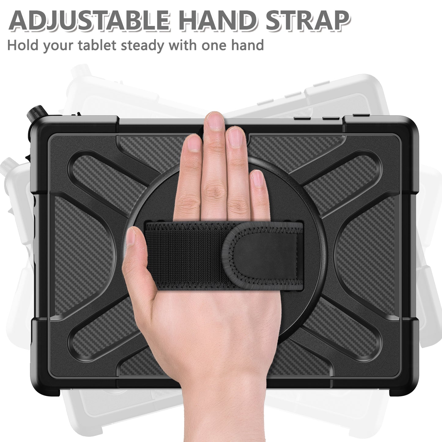 For Microsoft Surface Go/Go 2/Go 3 10.5 inch Tablet Protective Case Kickstand Hand Strap Hard PC + TPU Hybrid Cover