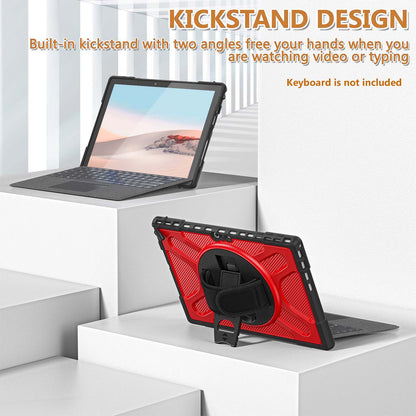 For Microsoft Surface Pro 4/5/6/7/7+ Kickstand Tablet Case Hybrid 2-in-1 Hard PC + TPU Dual Layer Shockproof Cover with Hand Strap