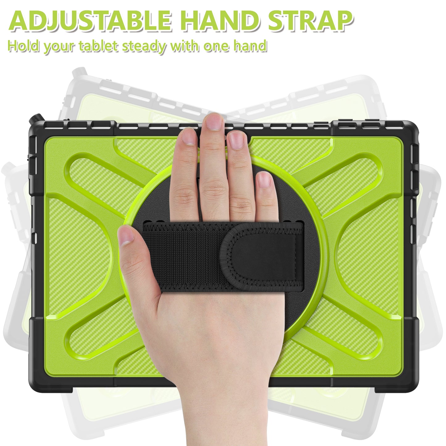 For Microsoft Surface Pro 4/5/6/7/7+ Kickstand Tablet Case Hybrid 2-in-1 Hard PC + TPU Dual Layer Shockproof Cover with Hand Strap