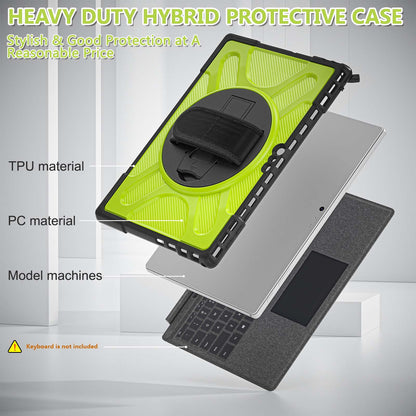 For Microsoft Surface Pro 4/5/6/7/7+ Kickstand Tablet Case Hybrid 2-in-1 Hard PC + TPU Dual Layer Shockproof Cover with Hand Strap