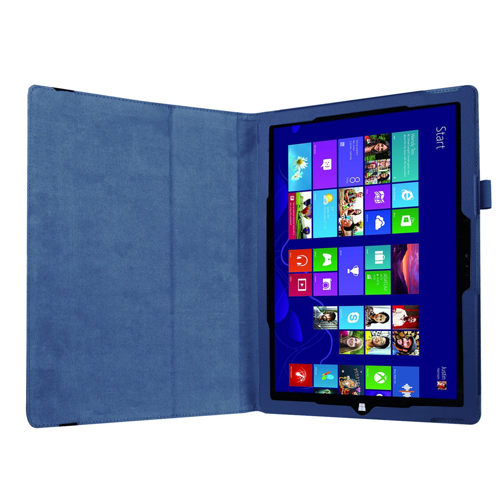 For Microsoft Surface Pro 4 Lychee Leather Case Cover Stand