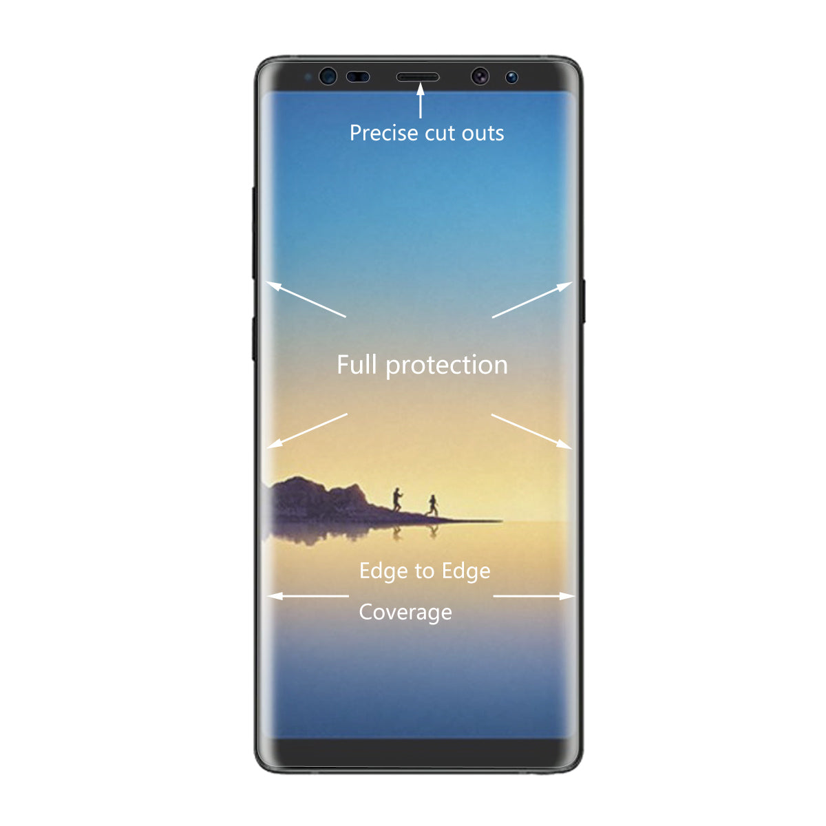 HAT PRINCE Ultra Clear PET Curved Full Coverage Screen Protector Film for Samsung Galaxy Note 8