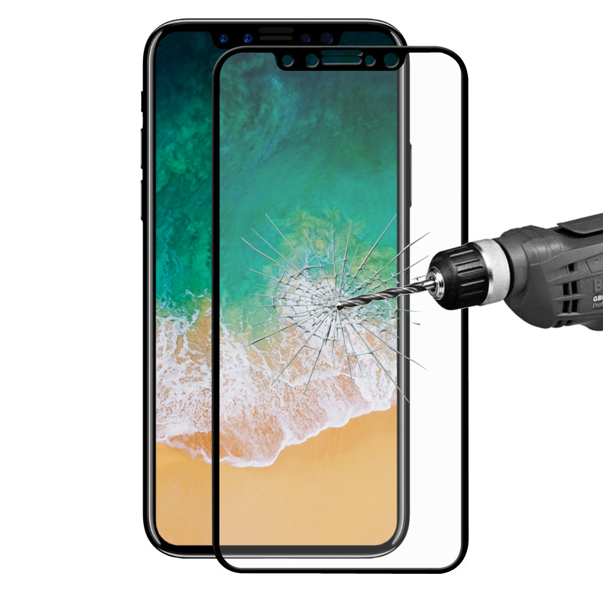 HAT PRINCE for iPhone (2019) 5.8"/ X Xs / 5.8-inch 0.26mm 2.5D Full Coverage Tempered Glass Screen Protector Film