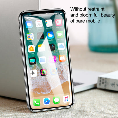 BASEUS Anti-blue-ray 0.3mm 4D Curved Full Glue Full Coverage Tempered Glass Screen Guard Film for iPhone 11 Pro 5.8" (2019) / XS / X/10 5.8 inch