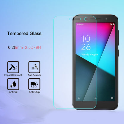 0.26mm Tempered Glass Screen Protector Film Arc Edge for Vodafone Smart E9